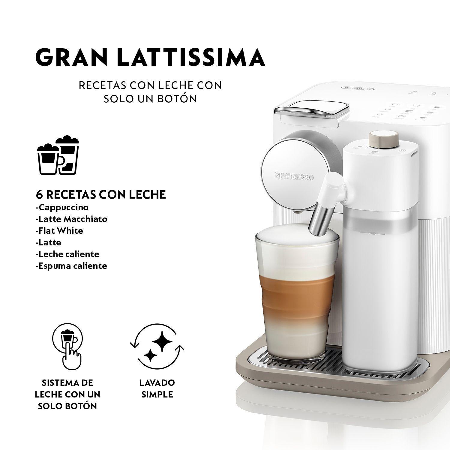 Cafetera de Cápsulas Gran Lattissima Blanca-2