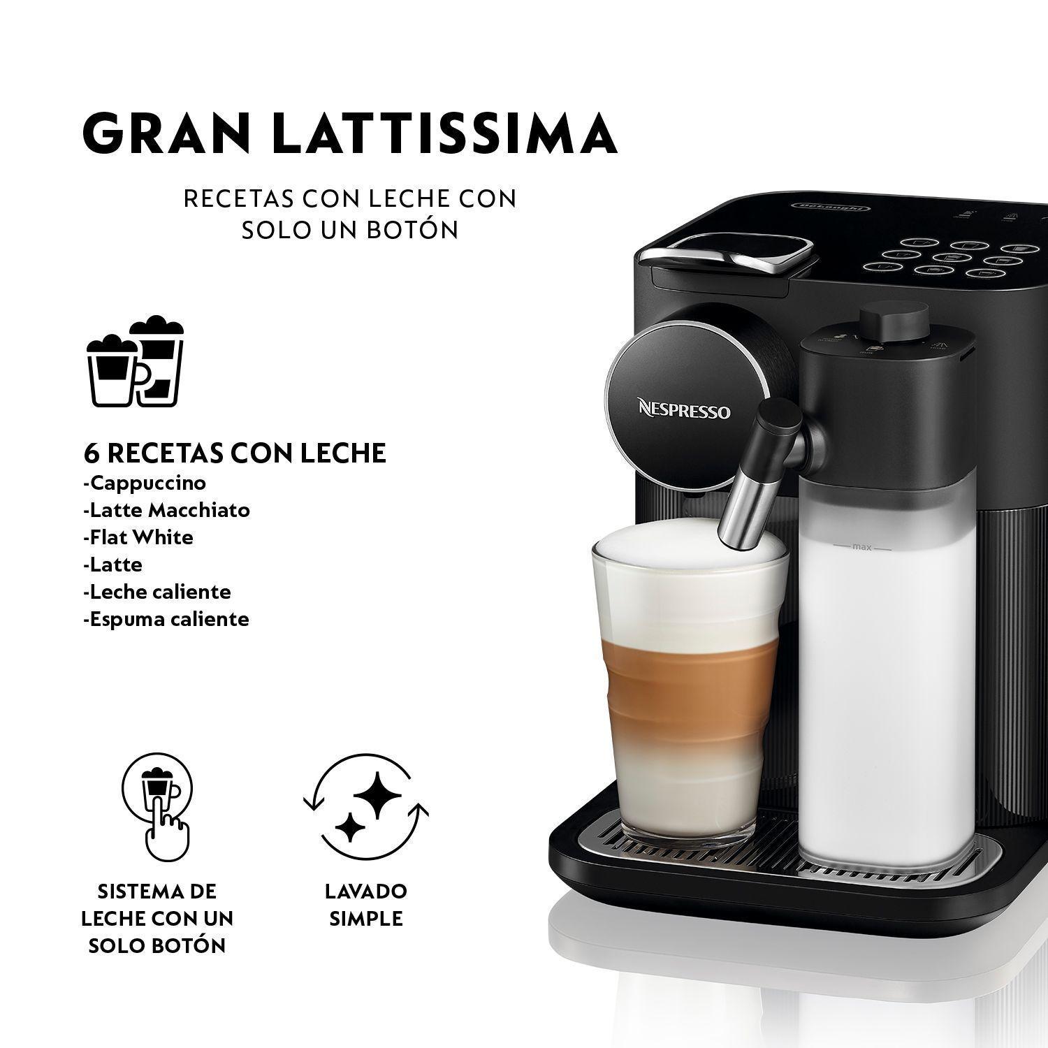 Cafetera de Cápsulas Gran Lattissima Negra-2