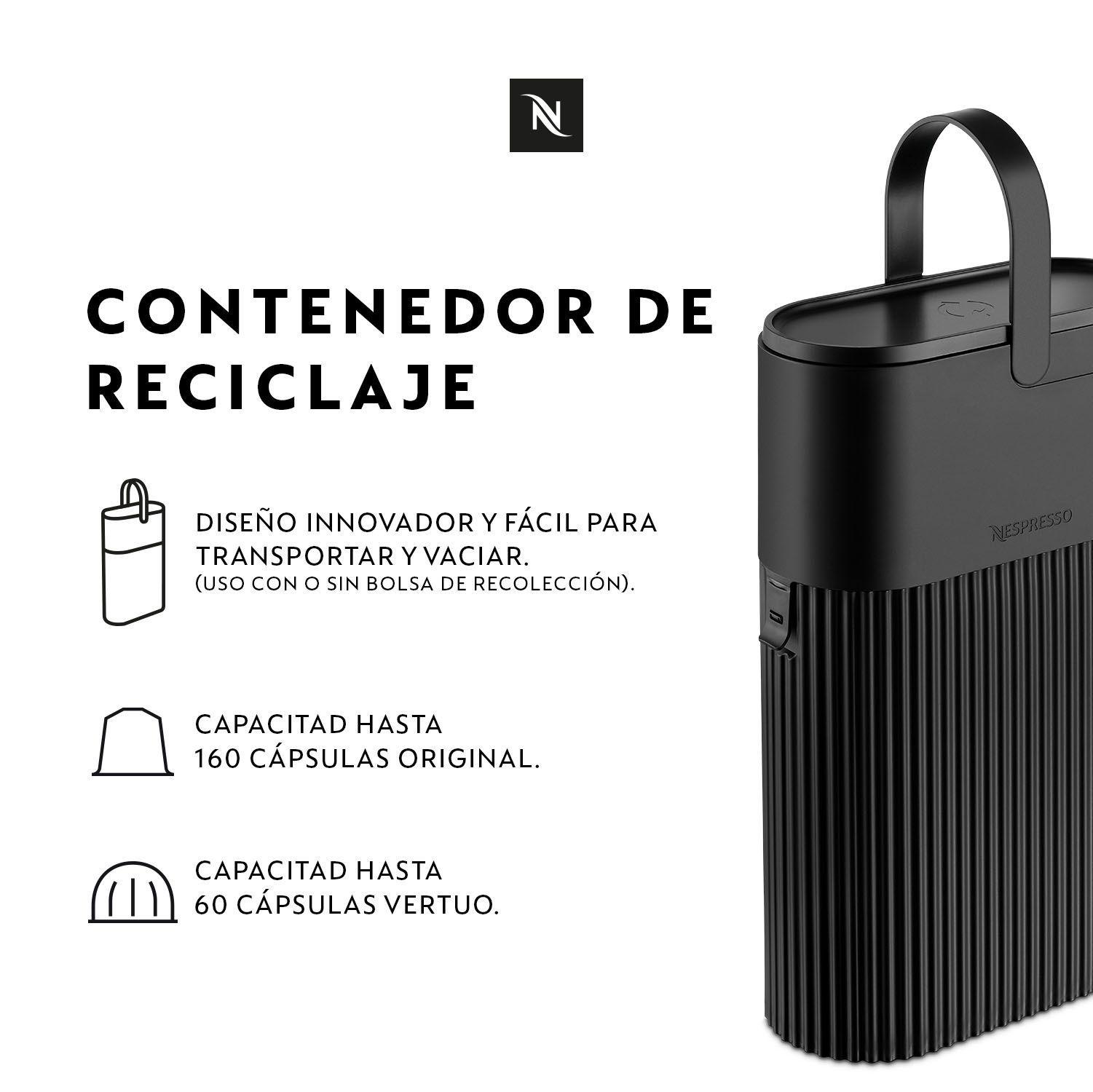 Nespresso Contenedor De Capsulas Recycling Bin Color Negro-1