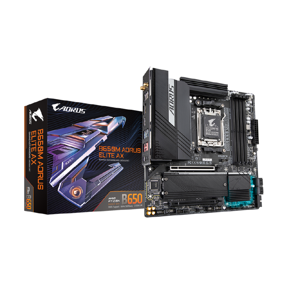 Placa Madre Aorus B650M Elite AX, AM5, DDR5, mATX Dual Chanel-0