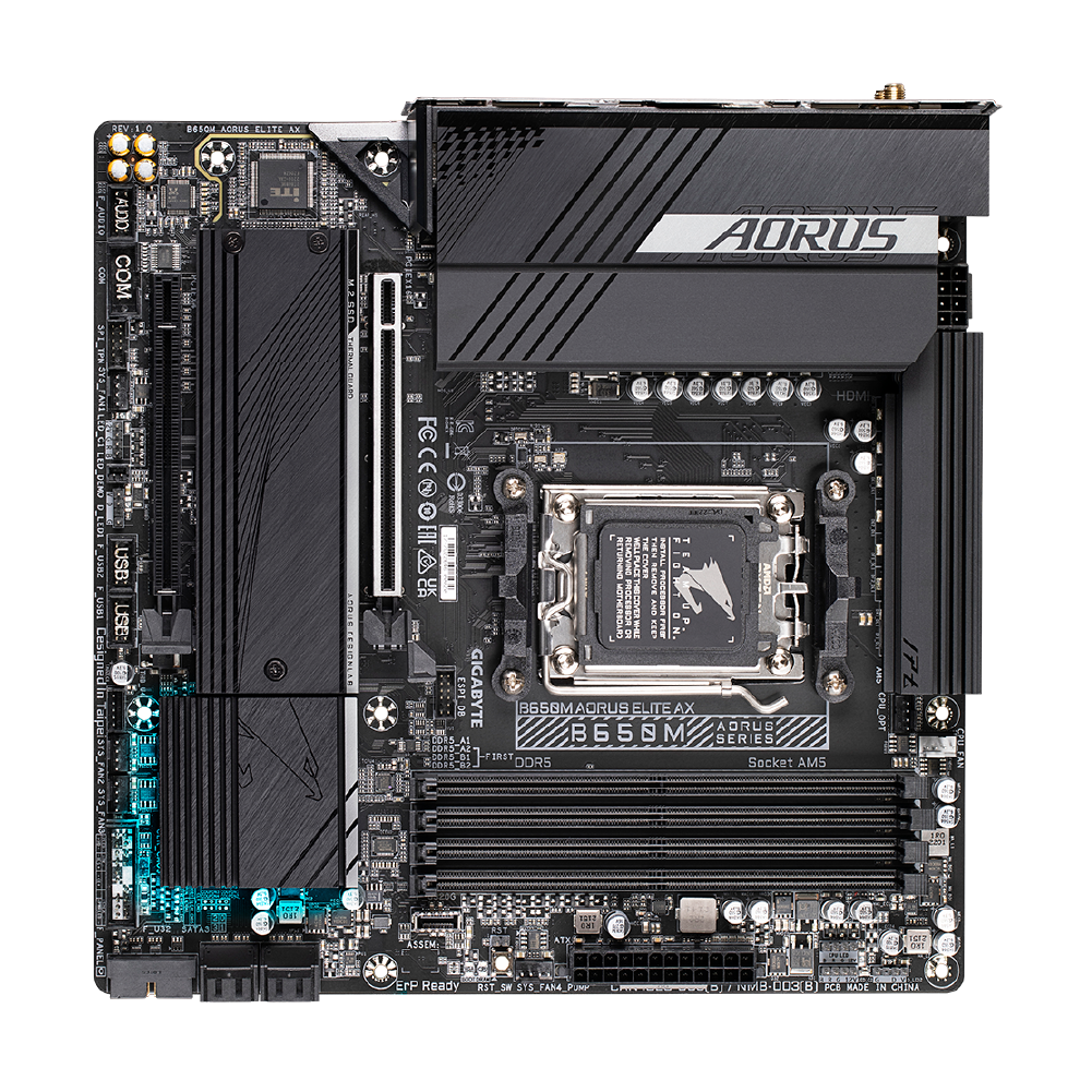 Placa Madre Aorus B650M Elite AX, AM5, DDR5, mATX Dual Chanel-3