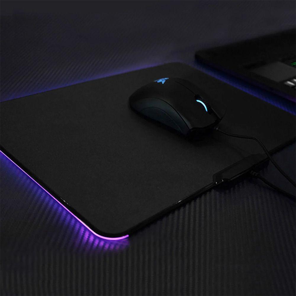 Mouse Pad Gamer Antideslizante Luz RGB Led Touch, 35x25cm-3