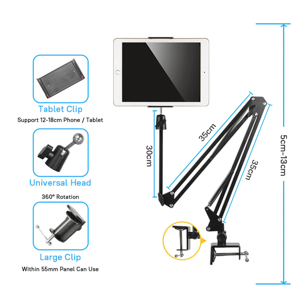 Soporte De Teléfono, Tablet Brazo Flexible Universal Escritorio – Especial Telet-2