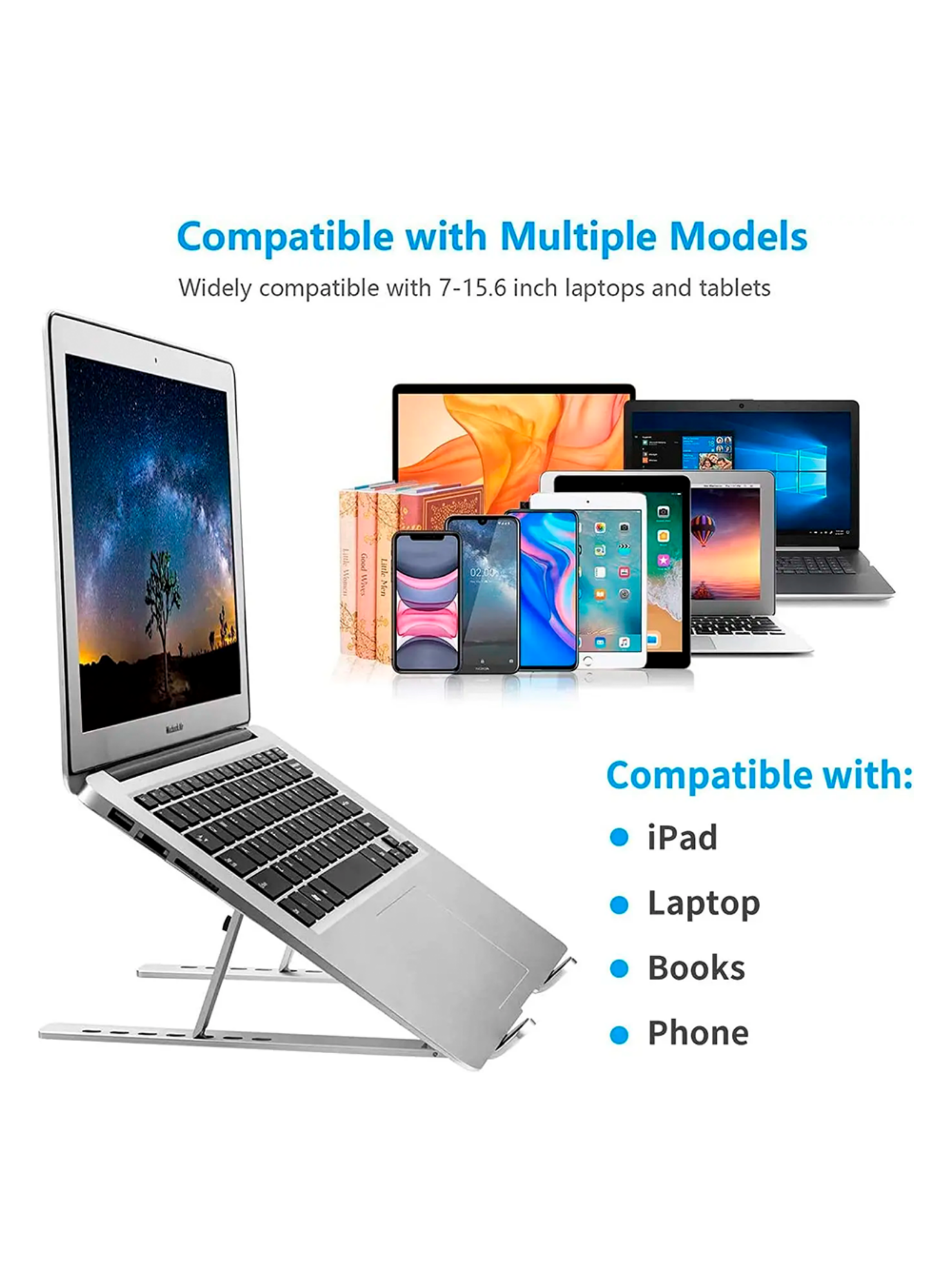 Soporte Base Alzador Acero De Macbook Air Notebook Vanto, X10-5