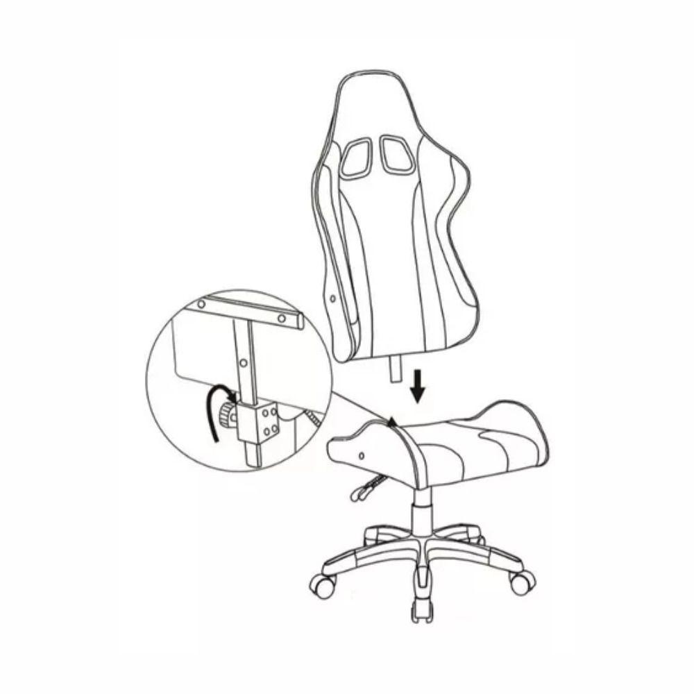 Repuesto soporte de respaldo en T para silla oficina y gamer-7