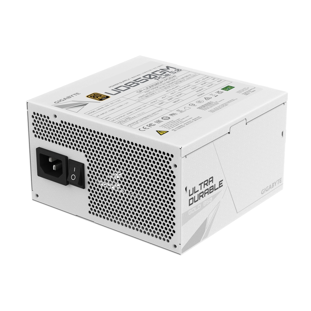 Fuente de Poder Gigabyte UD850GM PG5W 850W Modular, 80+ Gold – Blanca-2