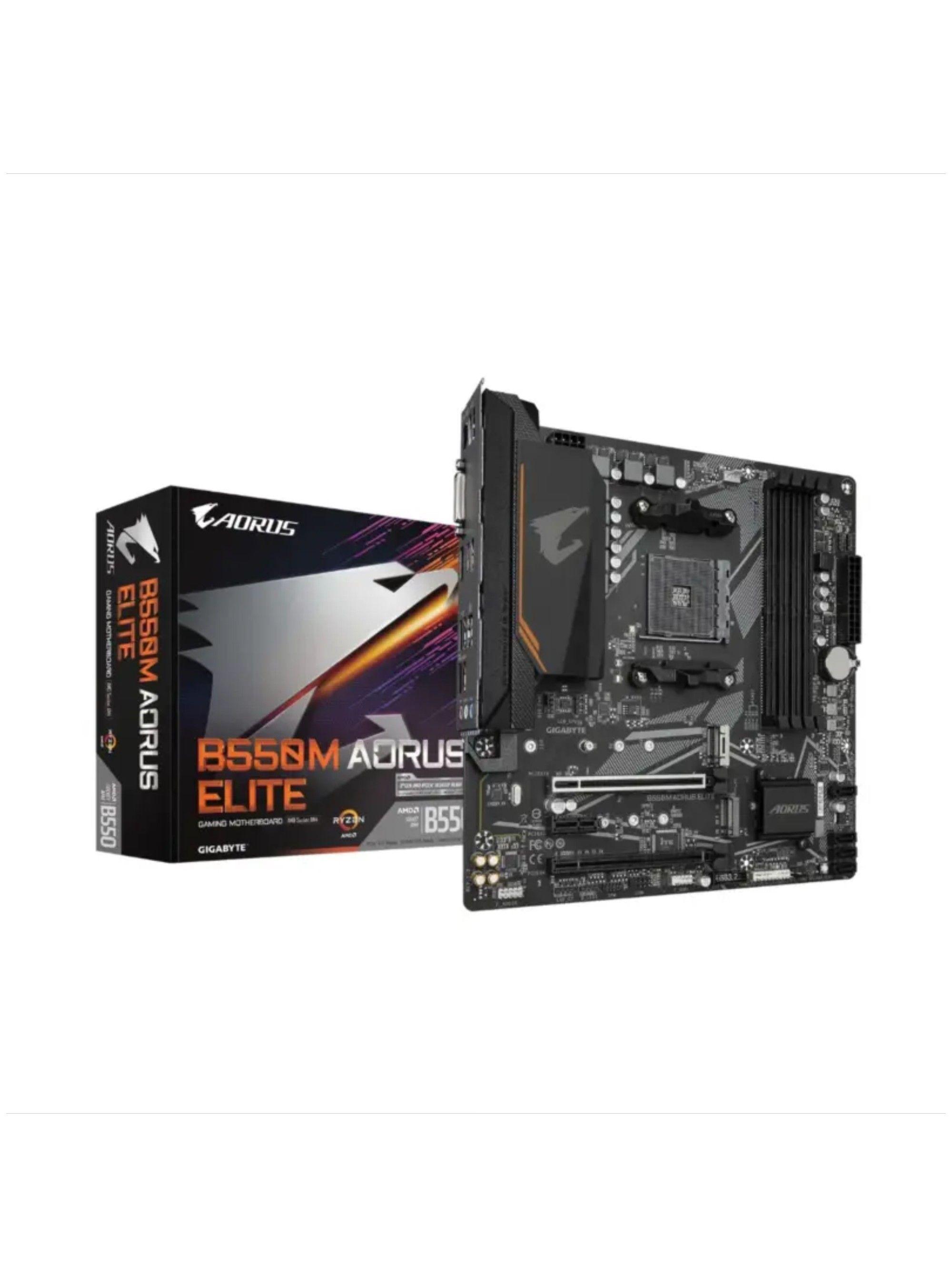 Placa Madre Aorus B550M Elite AM4 DDR4, M.2, mATX-0