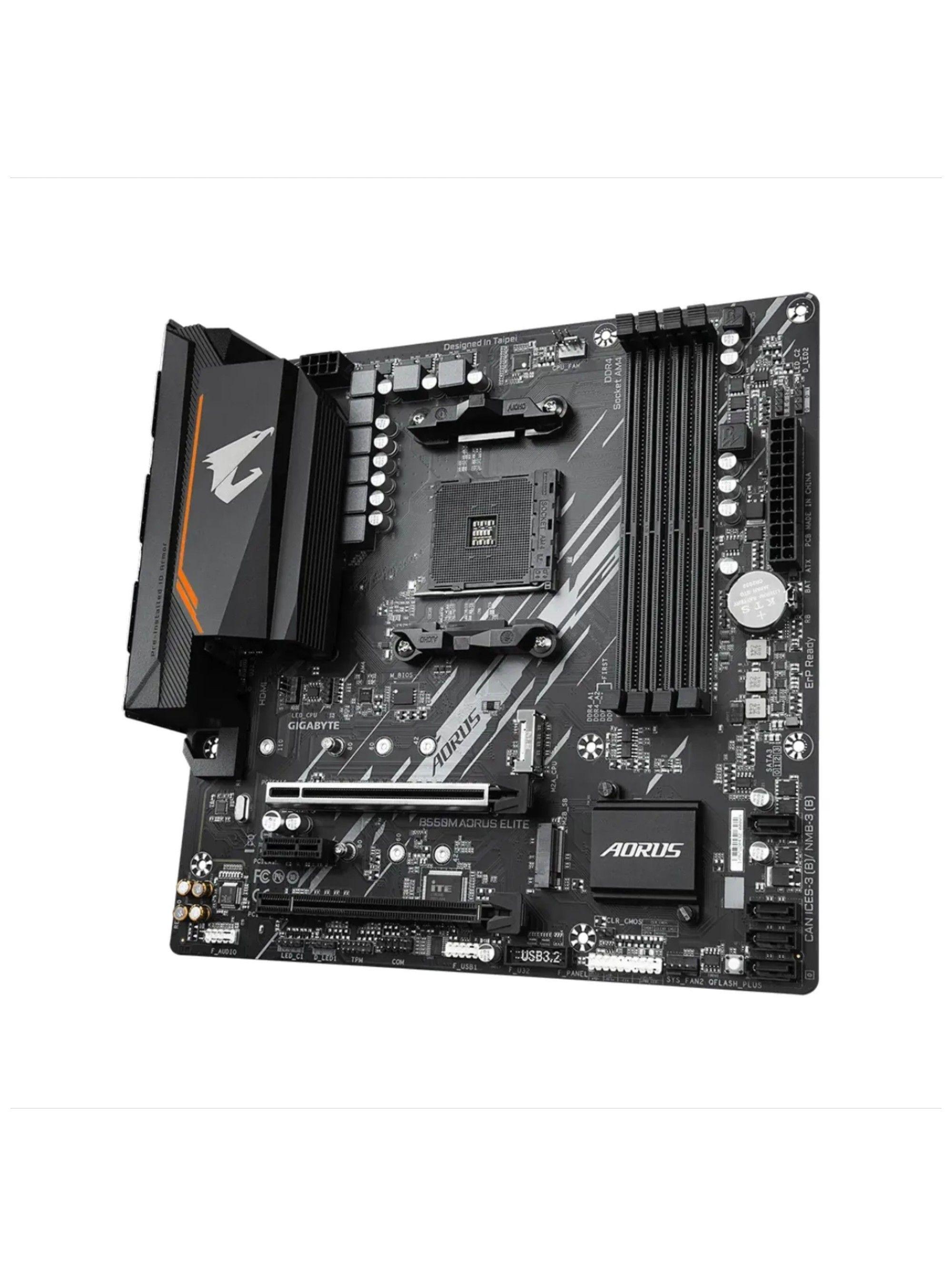 Placa Madre Aorus B550M Elite AM4 DDR4, M.2, mATX-1