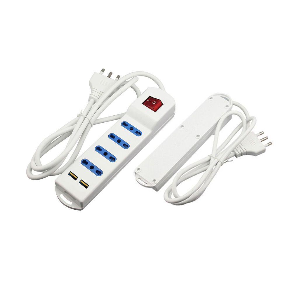 Alargador Zapatilla Eléctrico Con Switch 4 Tomas 2 Puertos Usb-2