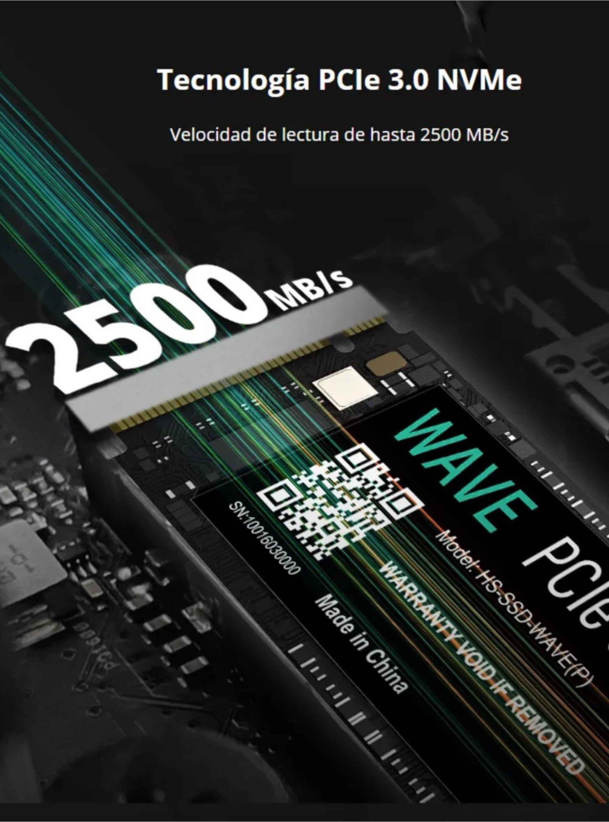   Unidad SSD Hiksemi Wave(P) 1TB, M.2, NVMe PciE-3 x 4, 2450MB/s-2