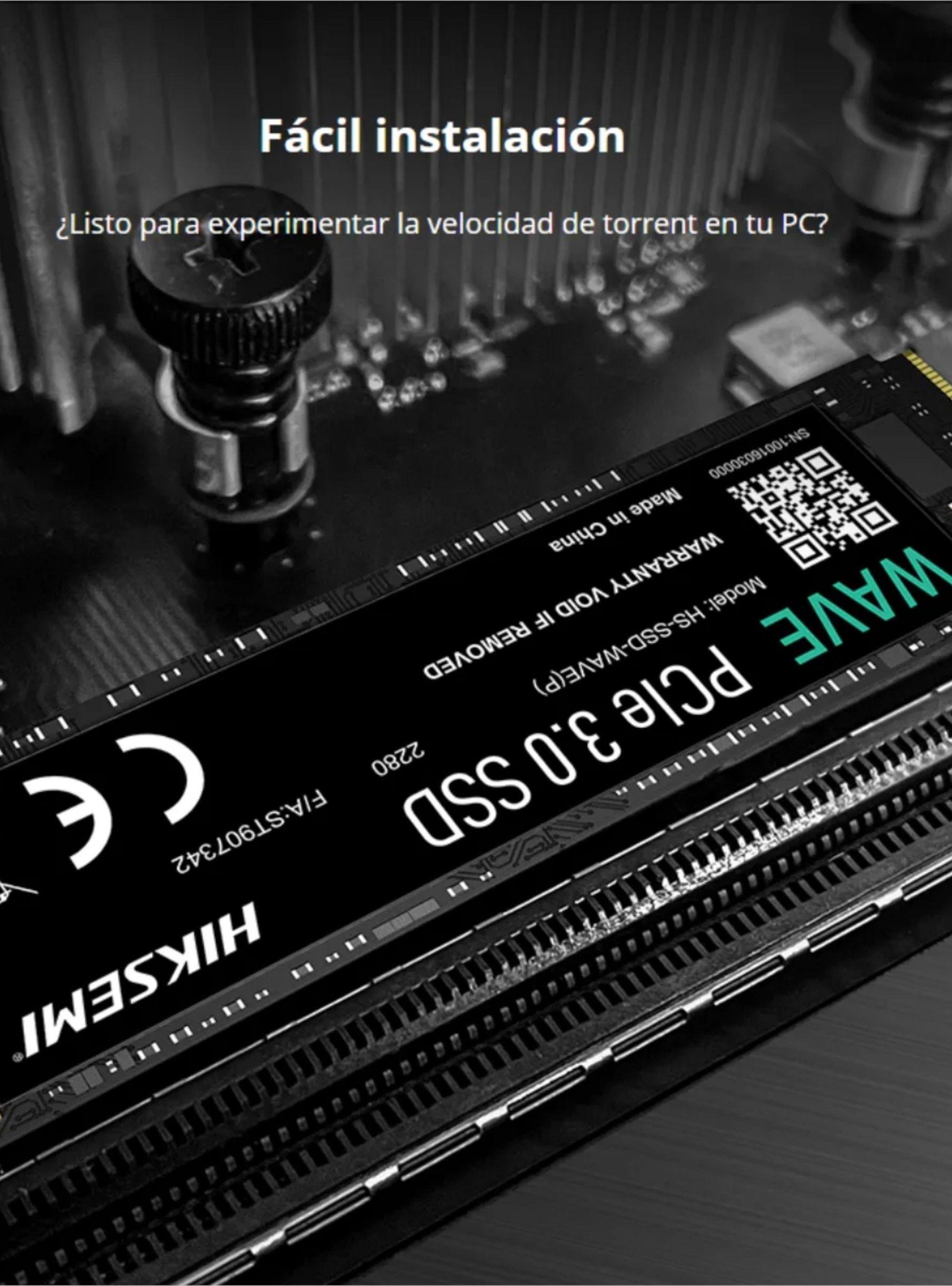   Unidad SSD Hiksemi Wave(P) 1TB, M.2, NVMe PciE-3 x 4, 2450MB/s-3