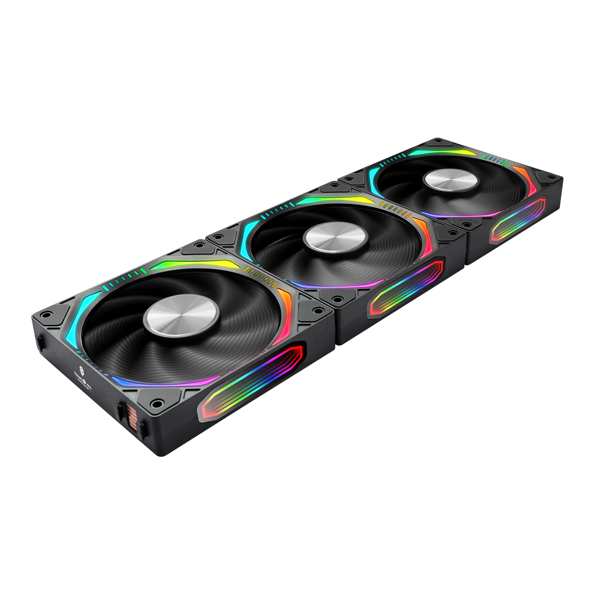 Kit 3 Ventiladores Kronos ARGB Magnéticos Pc, 120mm – Black-2