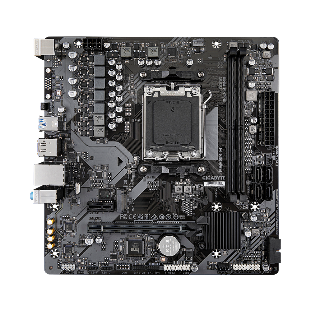 Placa Madre Gigabyte B650M H AM5 DDR5, mATX, Serie 7000 8000-1