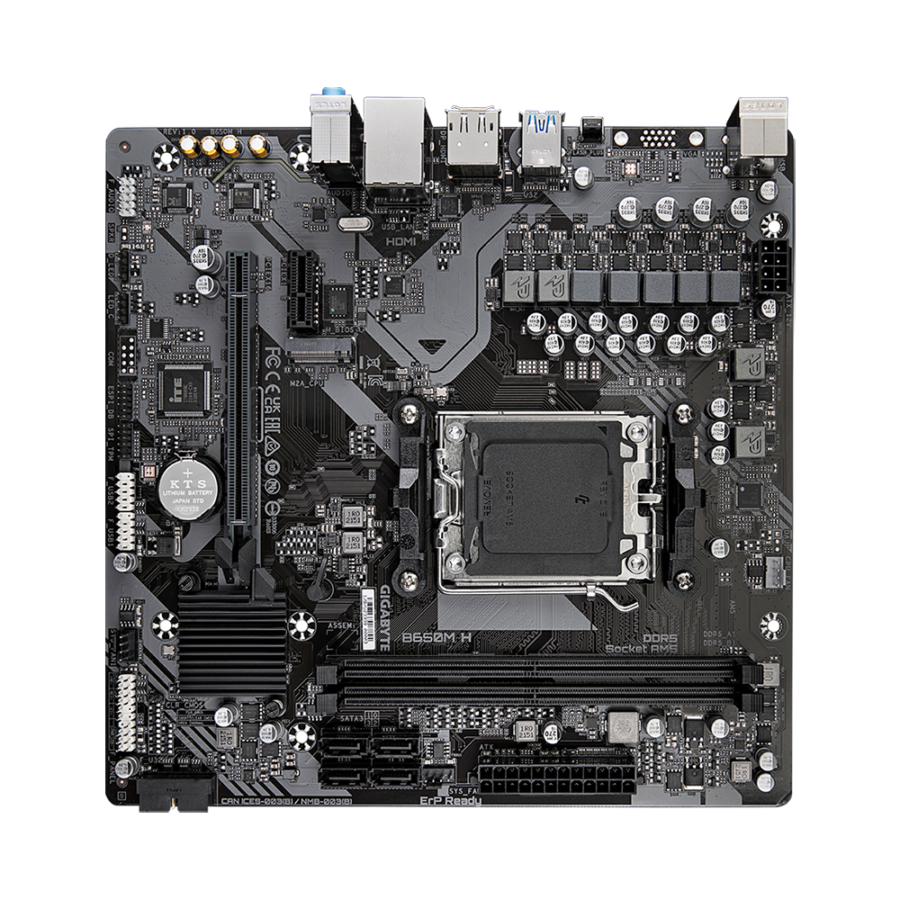 Placa Madre Gigabyte B650M H AM5 DDR5, mATX, Serie 7000 8000-3