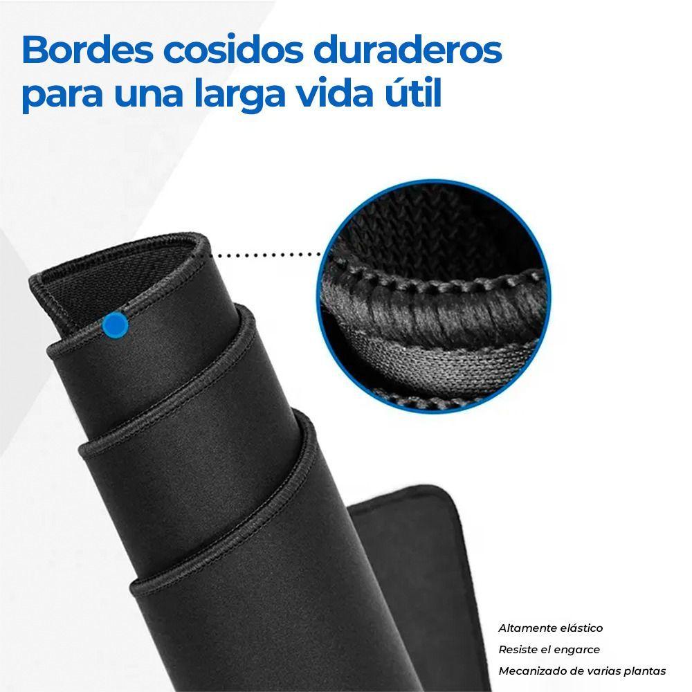 Mouse Pad Kronos XXL Borde Cosido 60x30cm Espesor 4mm, Negro-2