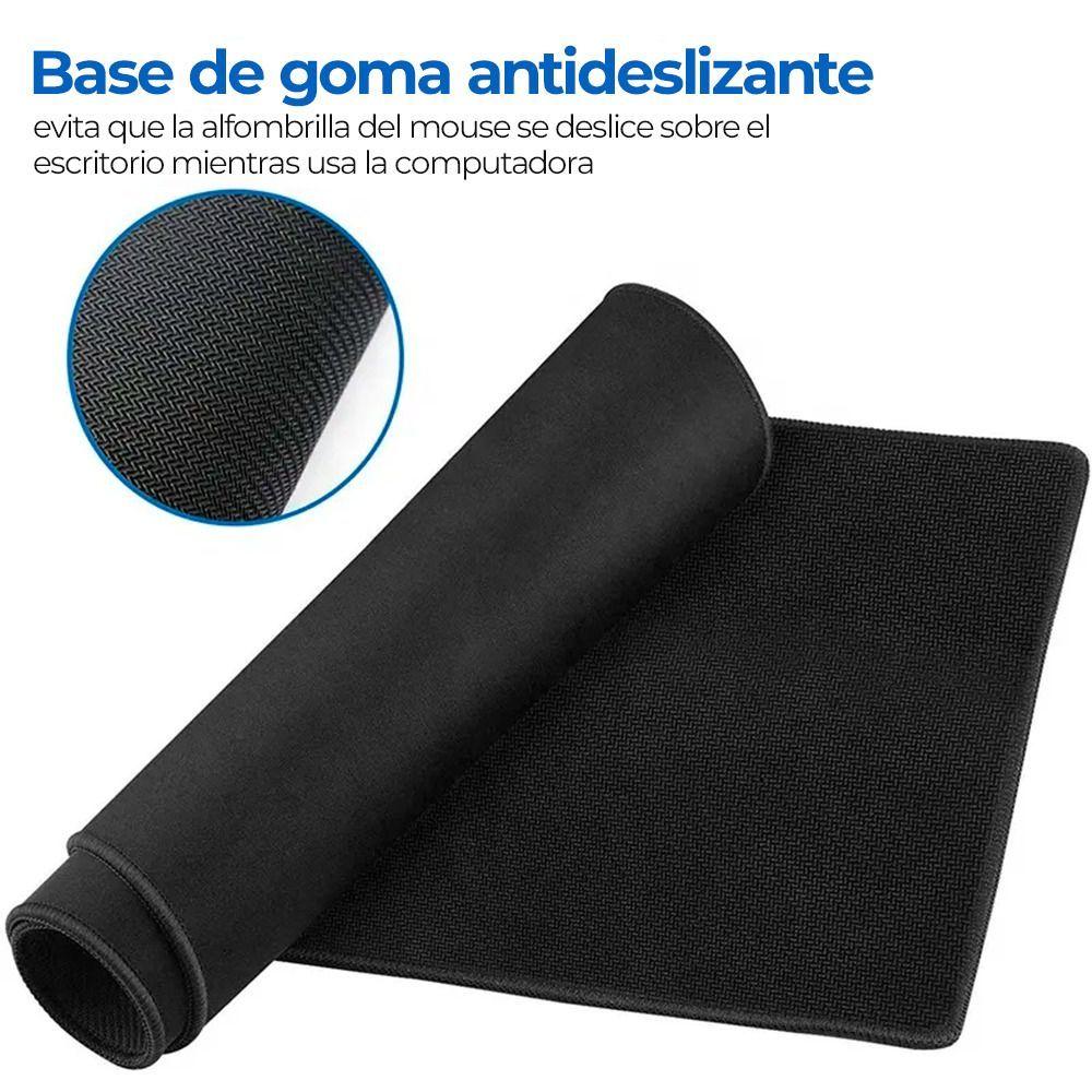 Mouse Pad Kronos XXL Borde Cosido 60x30cm Espesor 4mm, Negro-4