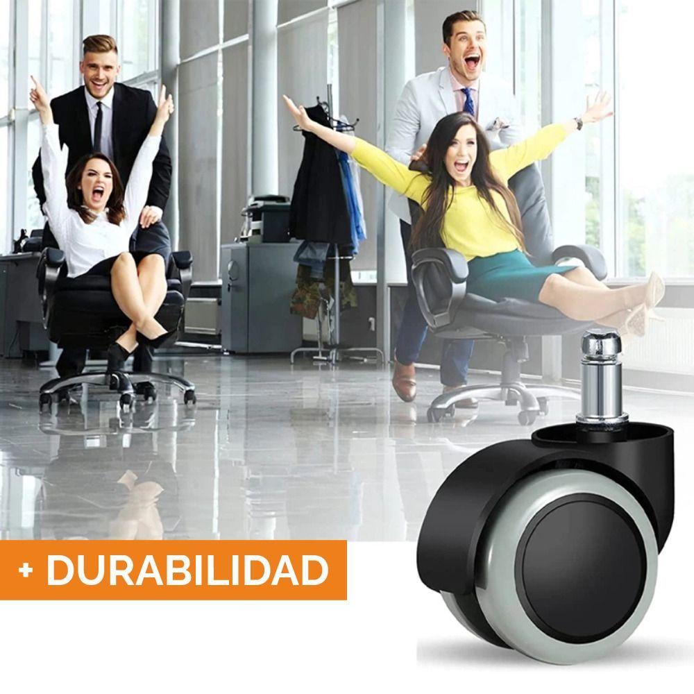 Ruedas Para Silla Escritorio Tipo Roller Set 5 Universales – gris-2