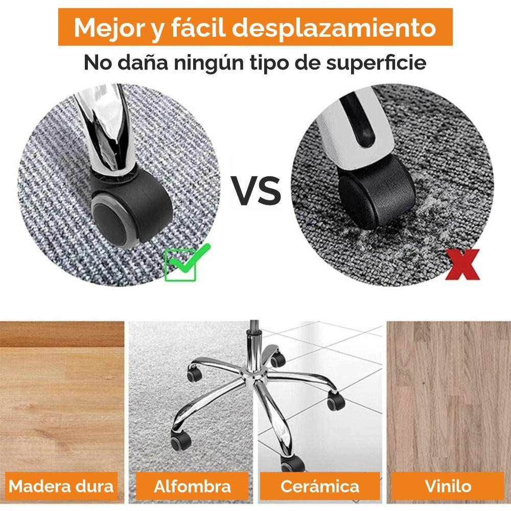 Ruedas Para Silla Escritorio Tipo Roller Set 5 Universales – gris-3