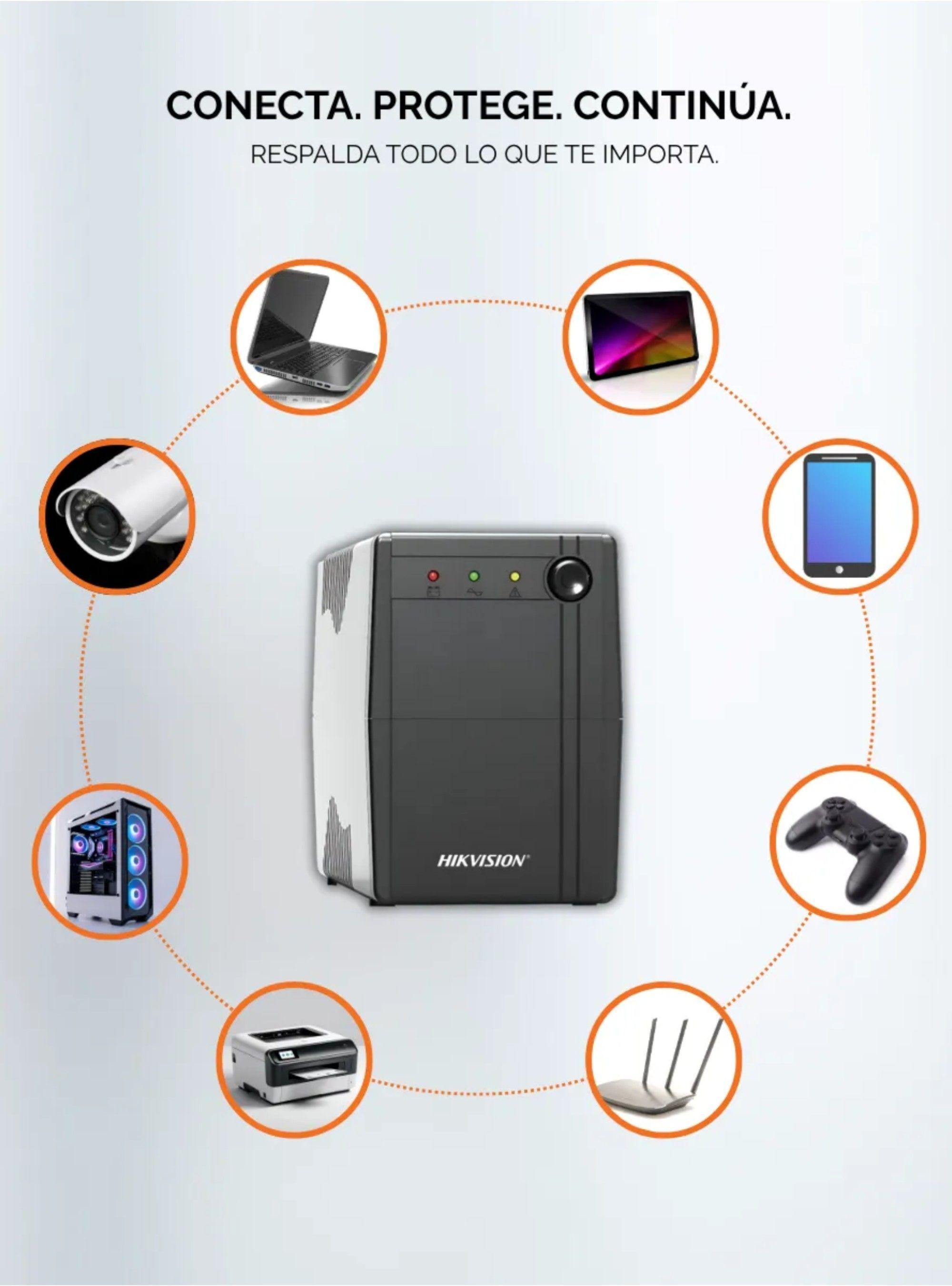 UPS HIKVISION DS-UPS1000 Interactiva 1000VA / 600W-1