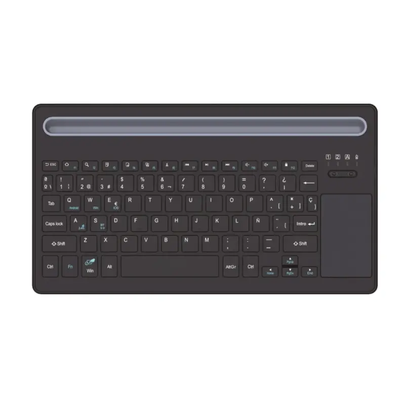 Teclado Inalámbrico con Touchpad 2,4Ghz, BT 5.0 Recargable-0