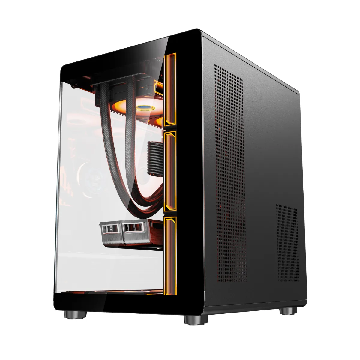 Gabinete Gamer Kronos Glazex, ATX, Vidrio Templado, 3Fan ARG-3