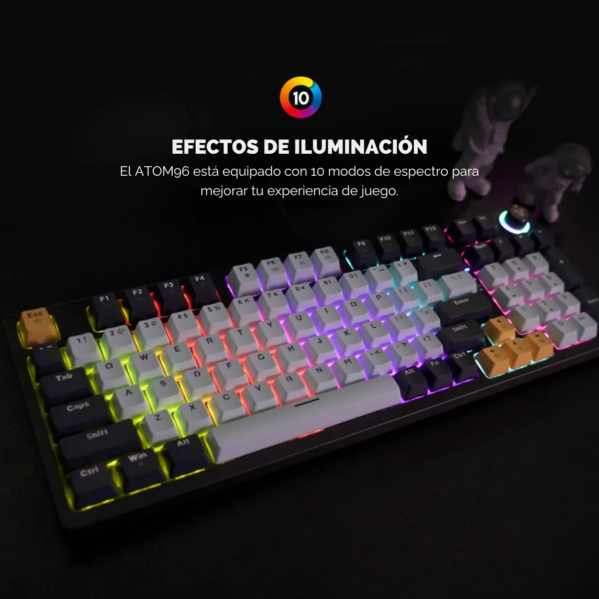 Teclado Gamer Mecanico Fantech Mk890V2 Atom96 Navy Switch Red-1