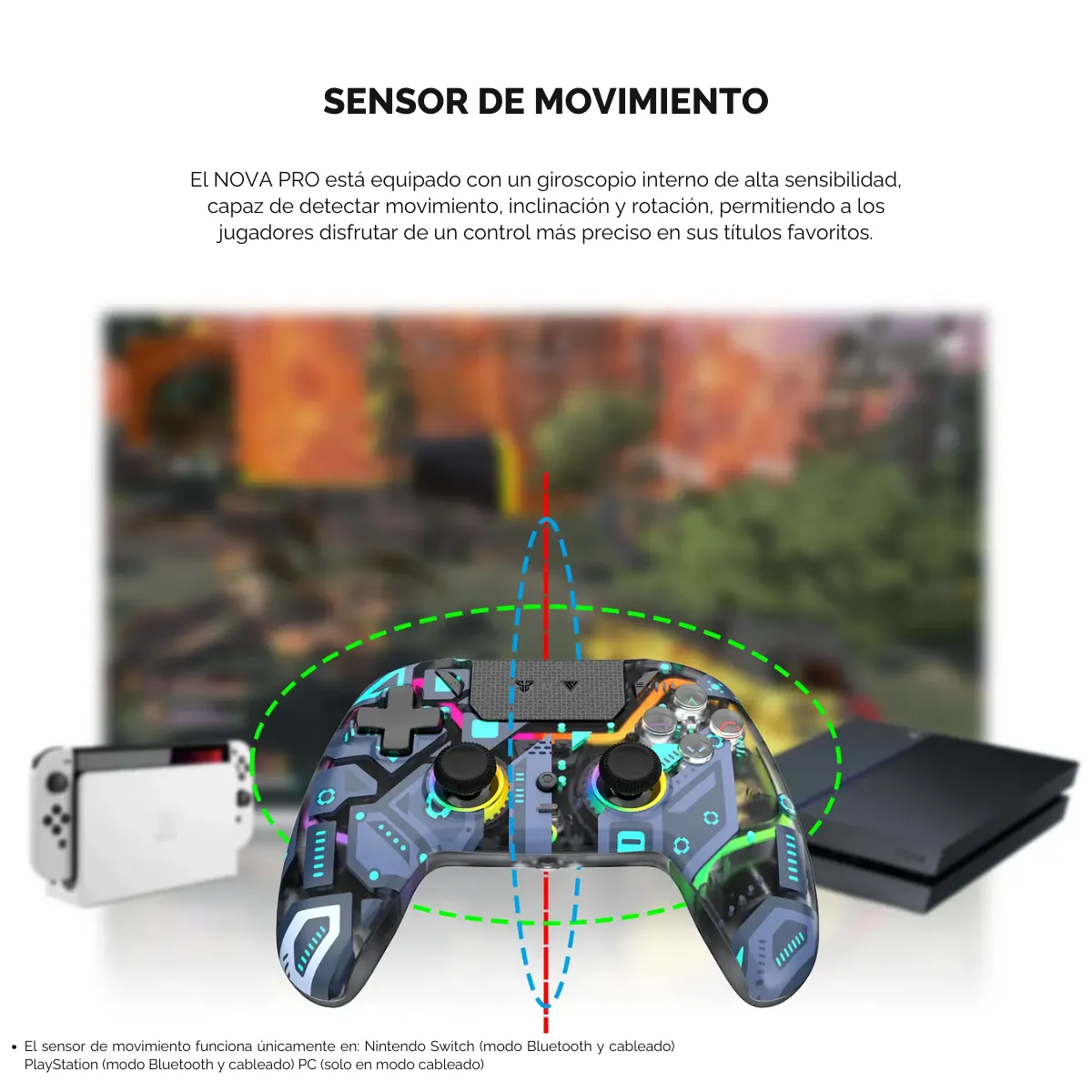 Control Joystick Fantech Nova Pro Epsilon WGP14V2 Inalámbrico RGB-5