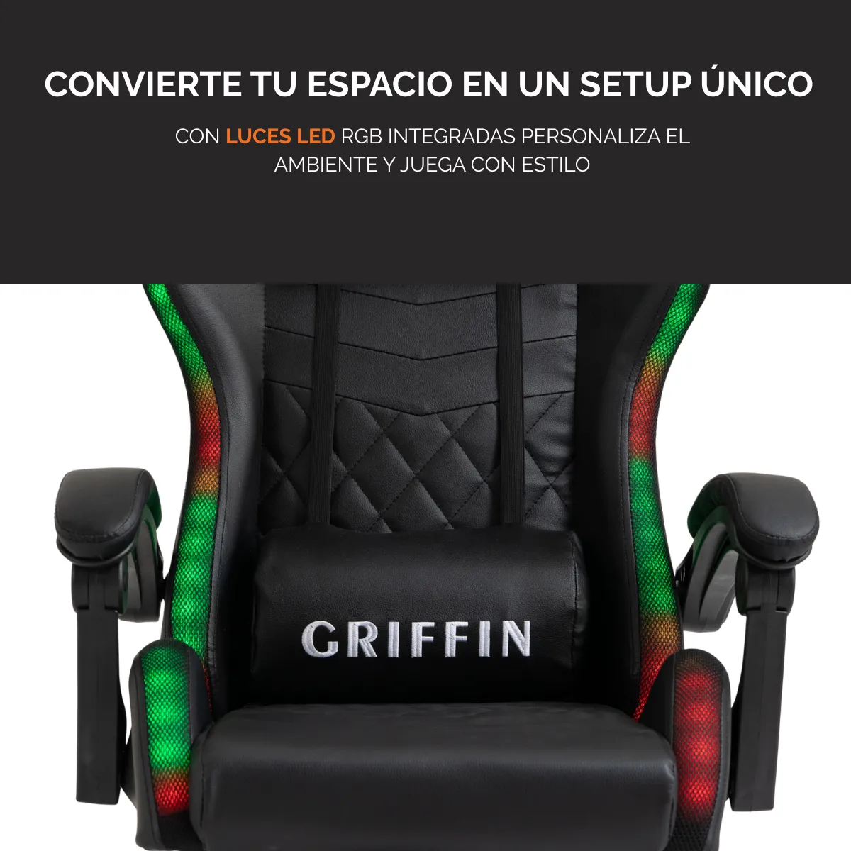Silla de escritorio Ultimate Griffin Gamer – RGB-6