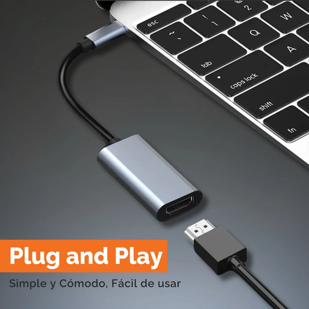 Hub Adaptador USB Tipo C a 1 HDMI 2.1 Ultra HD 8K 60Hz, 4K 144Hz-2