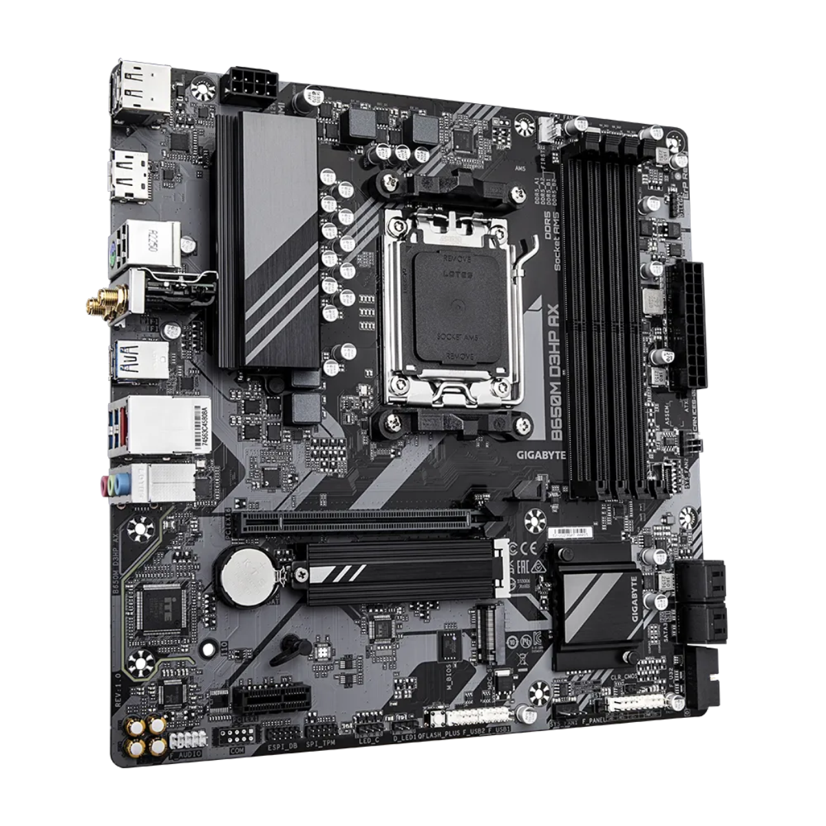 Placa Madre Gigabyte B650M D3HP AX, AM5, DDR5, M.2, MicroATX-1