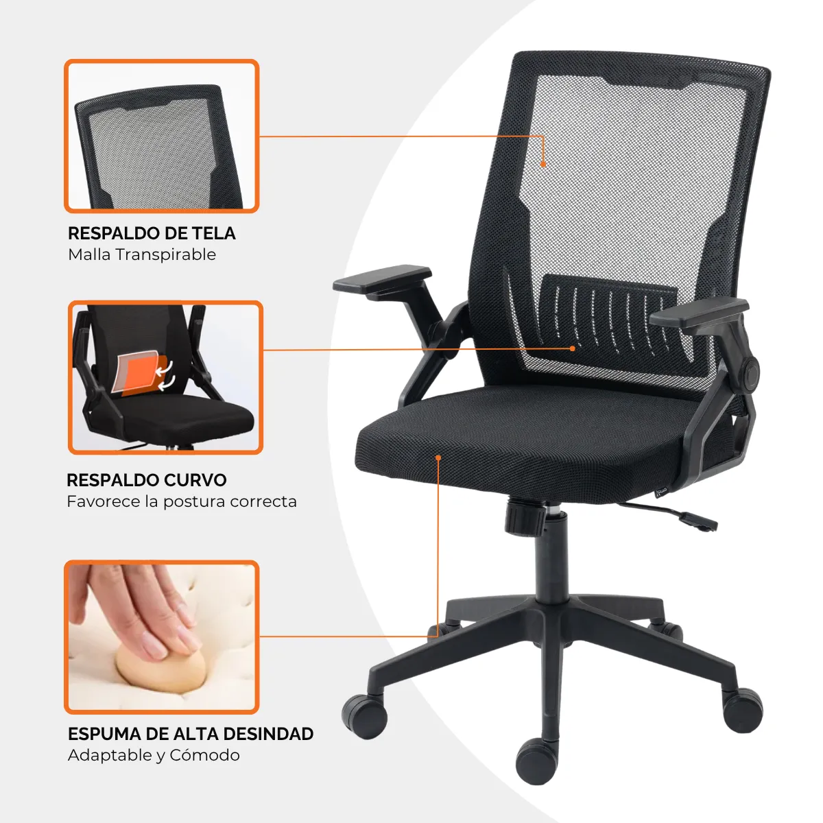Silla de Oficina Vanto Element Ergonómica Soporte Lumbar NG-2
