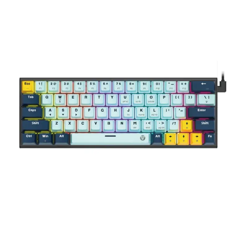 Teclado Gamer Mecánico Fantech Mk874V2 Atom63 Mizu Skyblue Switch Blue-0