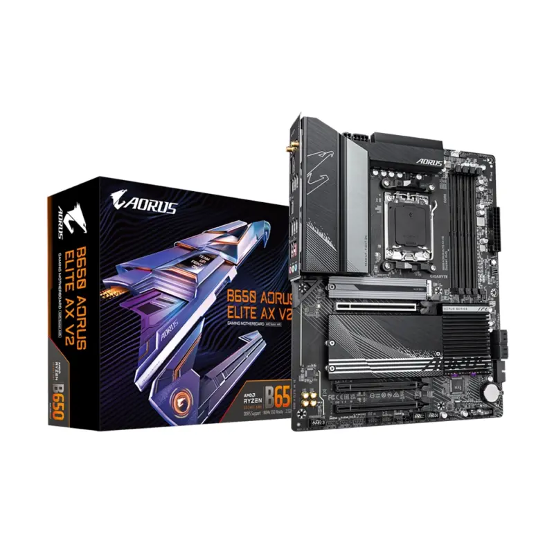 Placa Madre B650 Aorus Elite AX V2, AM5, DDR5, Wi-Fi 6E, ATX-0