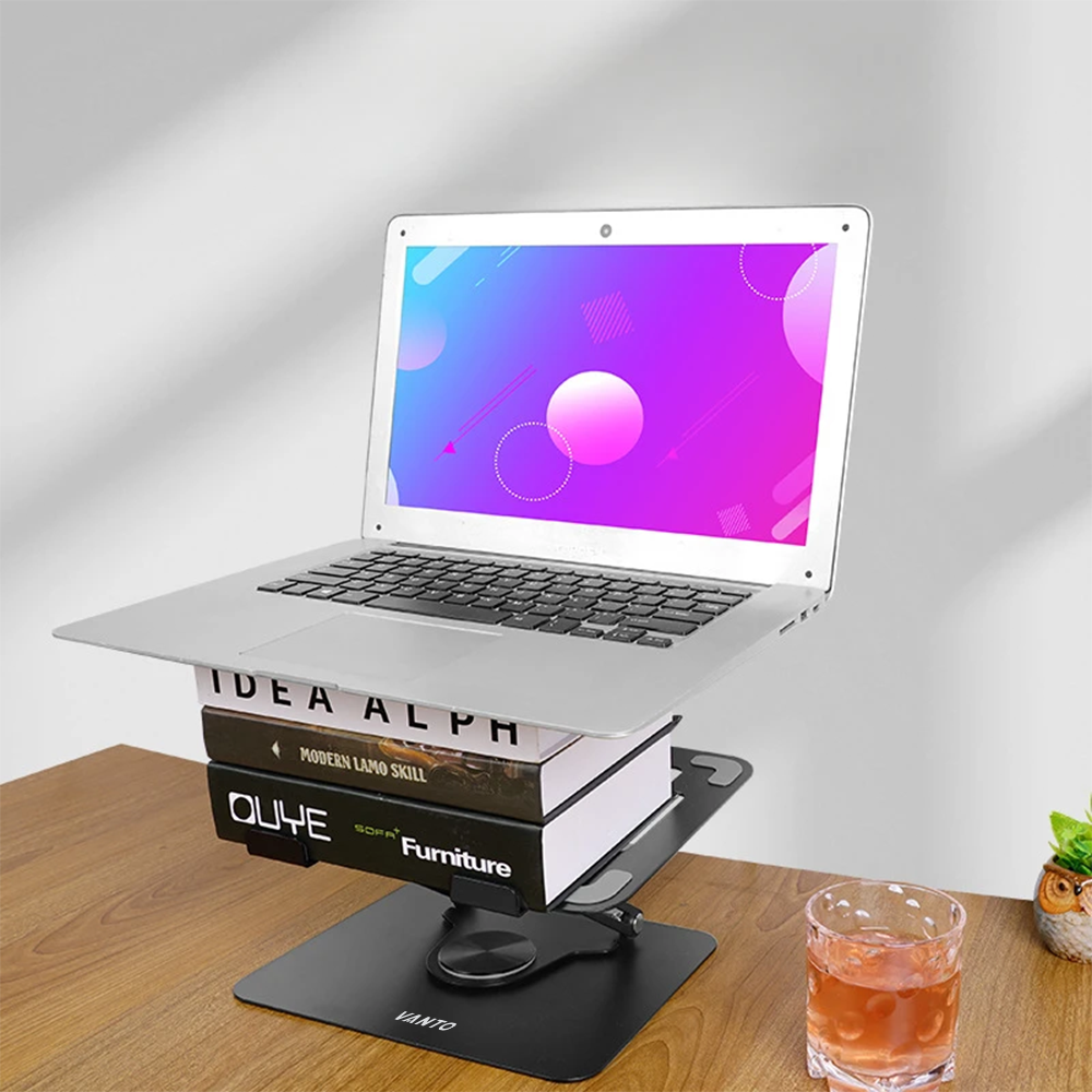 Soporte Base Acero Para Notebook Macbook Ipad Giro 360 Vanto-5