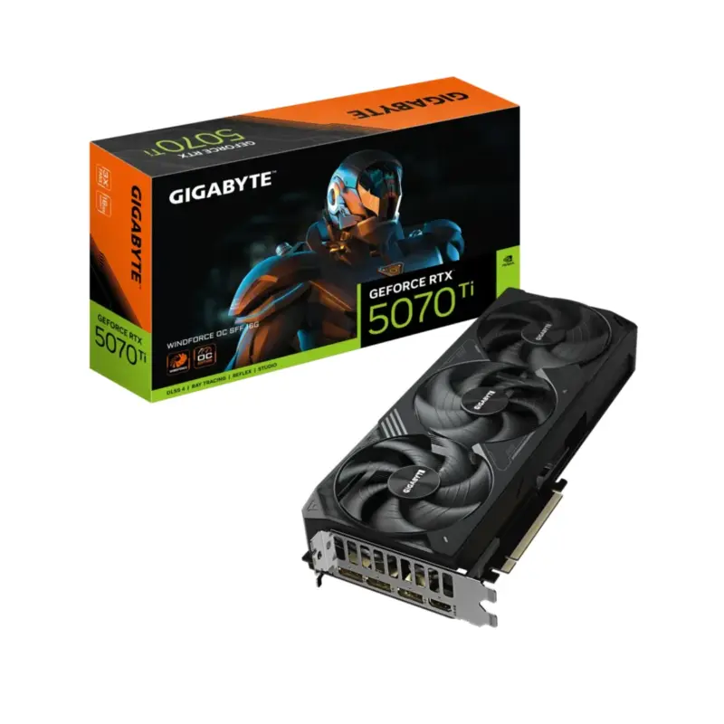 Tarjeta Video Gigabyte RTX 5070 Ti Windforce OC SFF 16G PciE-5-0