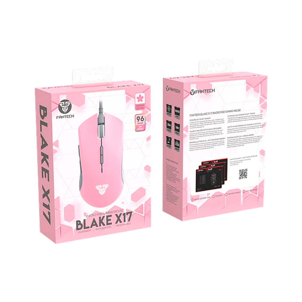 Mouse Gamer Fantech Blake X17 Sakura, 10.000 dpi, 7 botones-4