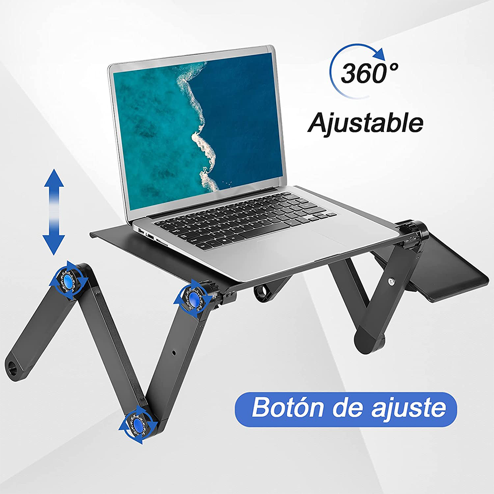 Mesa Laptop Ventilador Notebook Soporte Macbook Fan Cooler-3