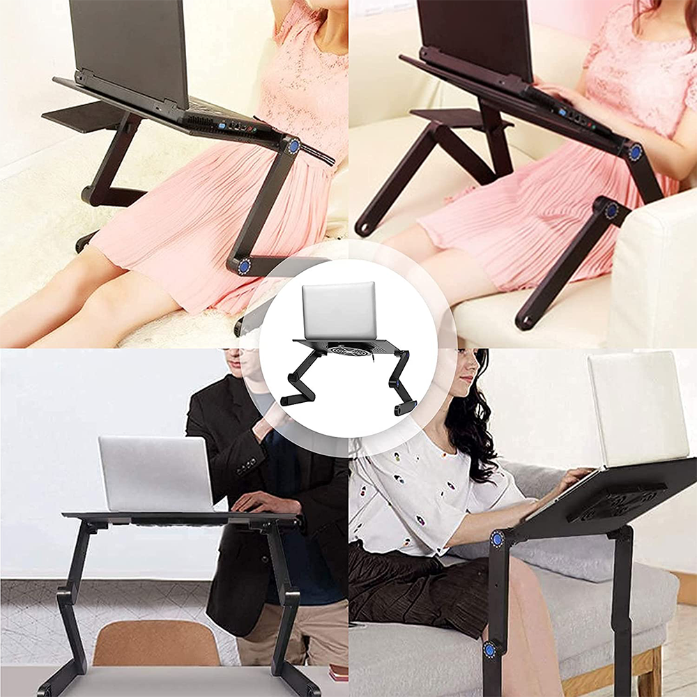 Mesa Laptop Ventilador Notebook Soporte Macbook Fan Cooler-4