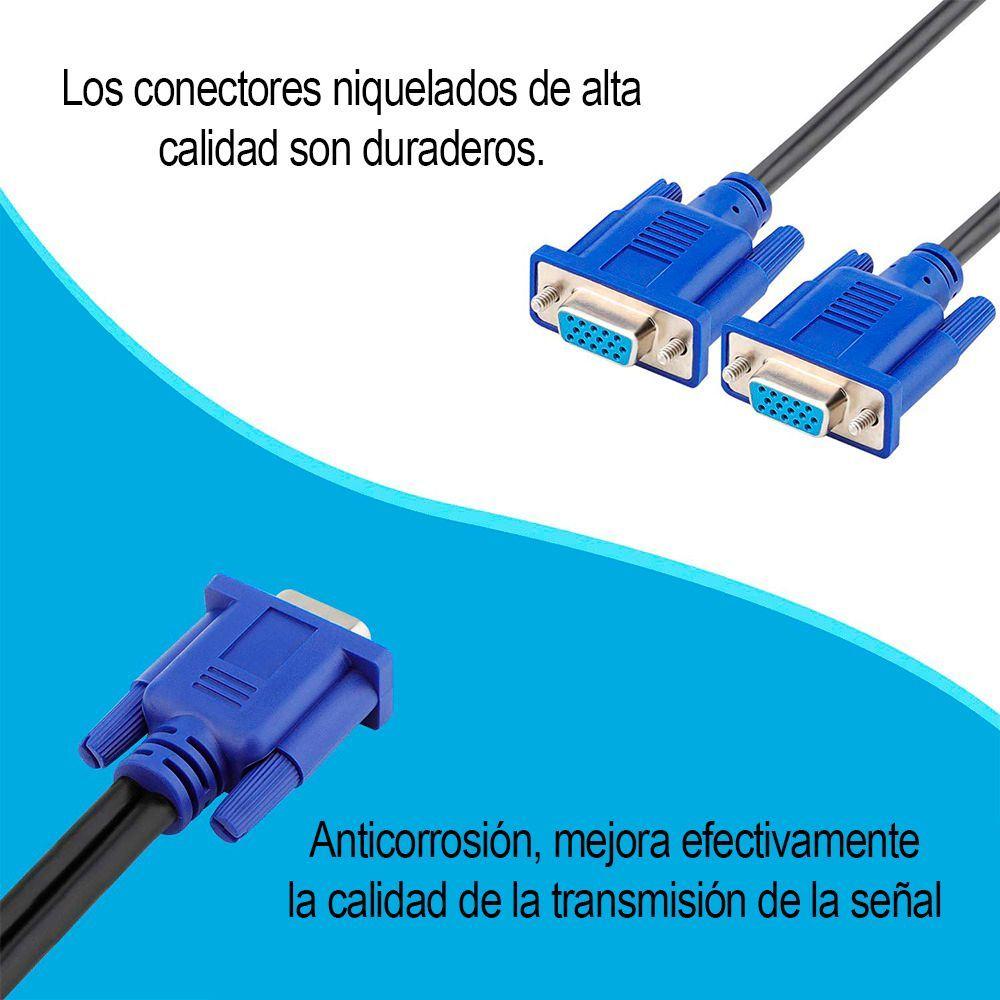 Cable VGA y Splitter Adaptador 2 Salidas 1 Entrada-4