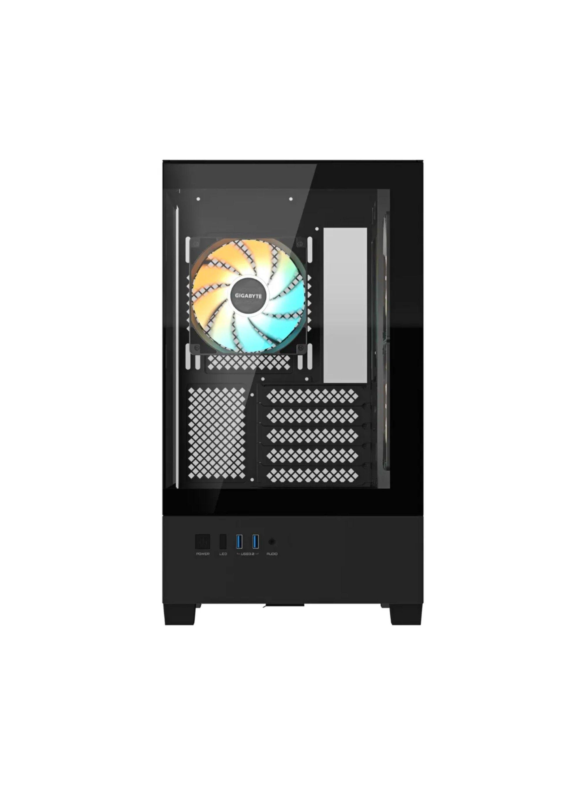   Gabinete Gigabyte C201 Panoramic mATX Vidrio Templado 3fan-2