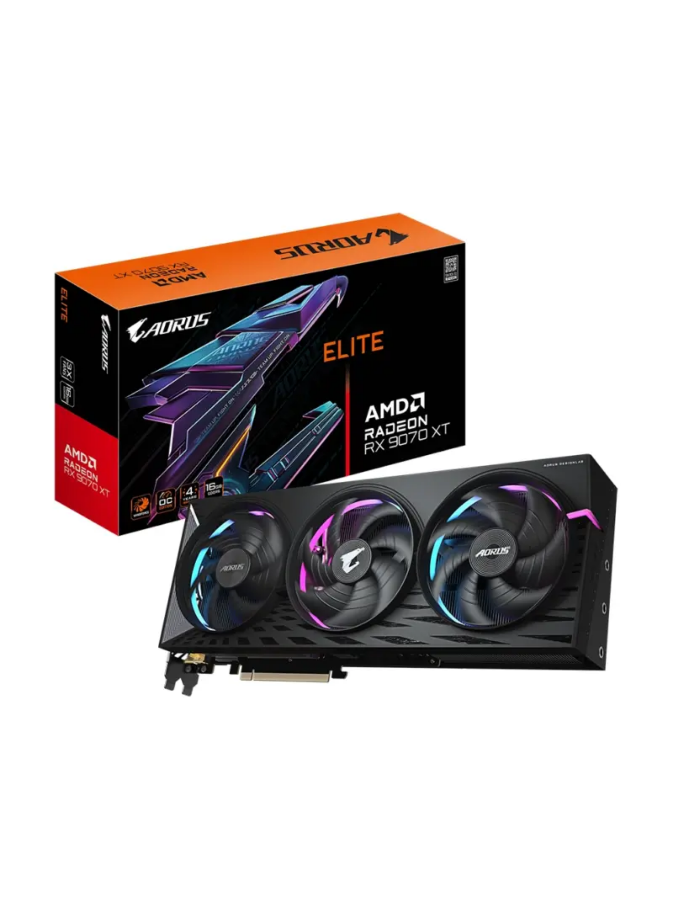 Tarjeta de Video Aorus RX 9070 XT ELITE 16G GDDR6, Pci-E 5.0-0