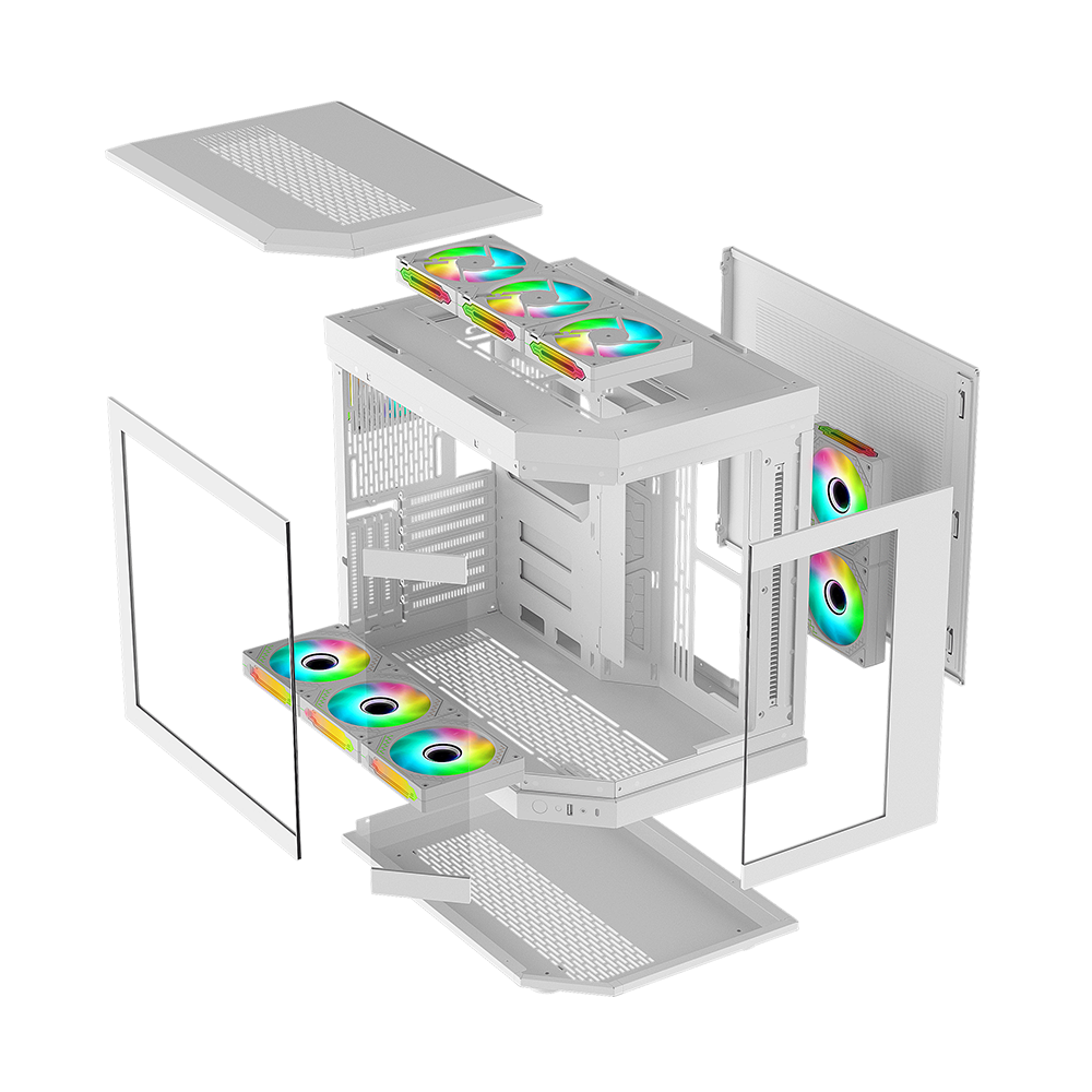 Gabinete Kronos Atlantis ATX Vidrio Templado, USB 3.0, White-3