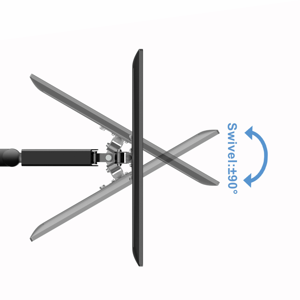Soporte para Doble Monitor y Notebook con Neumático, 10″- 32″, uso escritorio-3