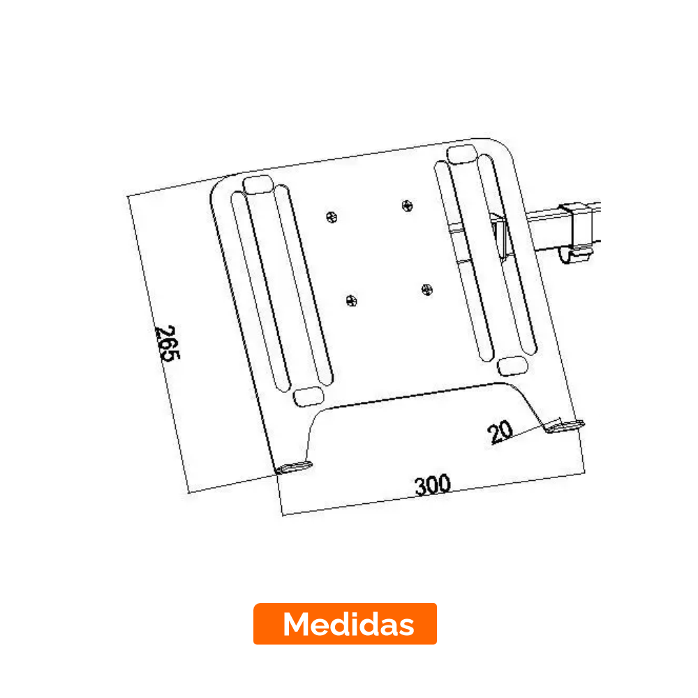 Soporte para Doble Monitor y Notebook con Neumático, 10″- 32″, uso escritorio-6