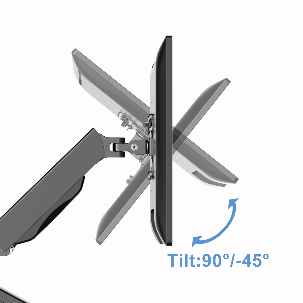 Soporte para Doble Monitor y Notebook con Neumático, 10″- 32″, uso escritorio-4