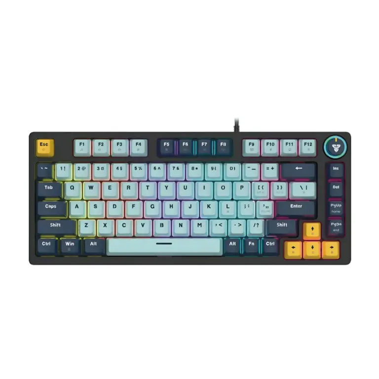 Teclado Gamer Mecánico Fantech MK875V2 ATOM81 SkyBlue Switch Red-0