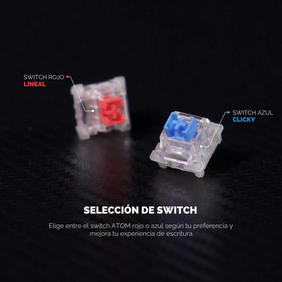 Teclado Gamer Mecánico Fantech MK875V2 ATOM81 SkyBlue Switch Red-2