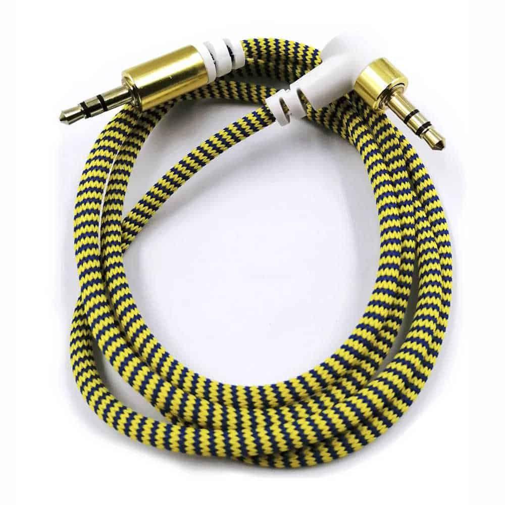 Cable Dblue auxiliar, 3.5mm a 3.5mm, plug a plug, 1m-3
