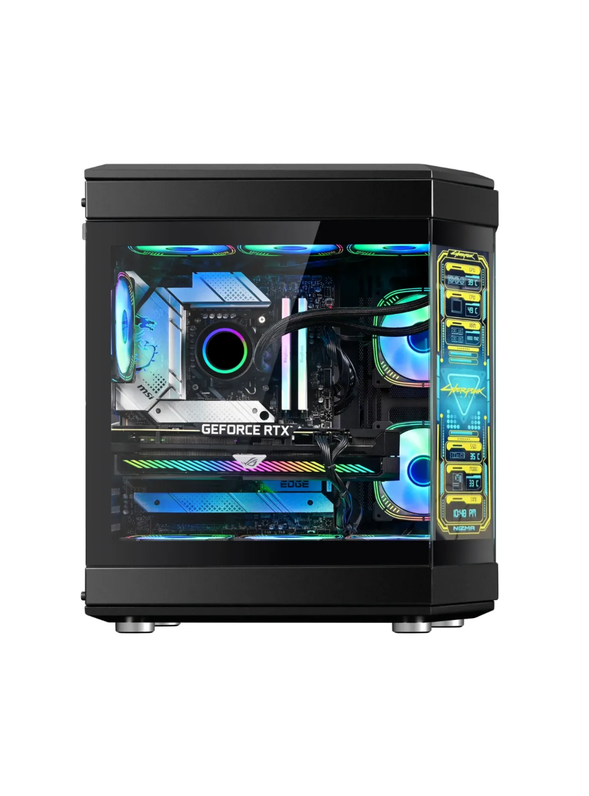 Gabinete Kronos Pixar ATX, Pantalla Led, USB 3.0, Black-3