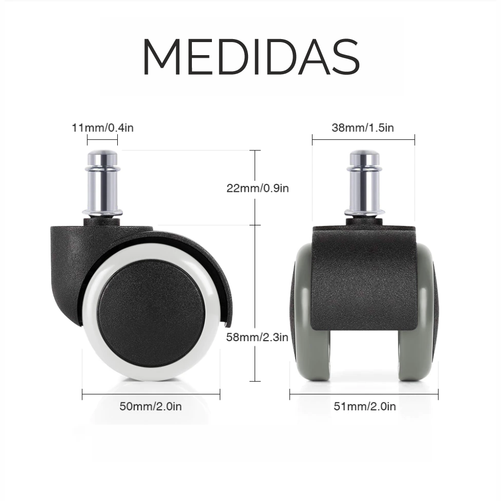 Pack Repuesto para Silla Pistón Clase 4 + Ruedas Tipo Roller-3